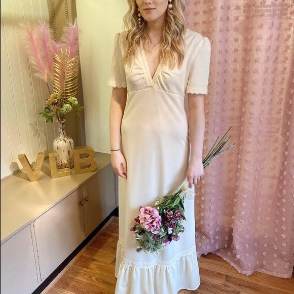 Dresses & Skirts - Vintage 70s bridal dress